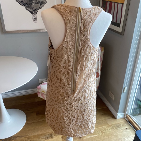 Ali Ro beige dress lace overlay - Picture 2 of 7